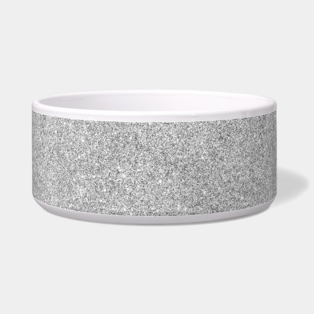 Comedero Purpurina de plata elegante (Derecha)