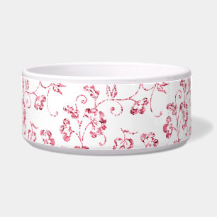 Comedero Purpurina rosa romántico floral