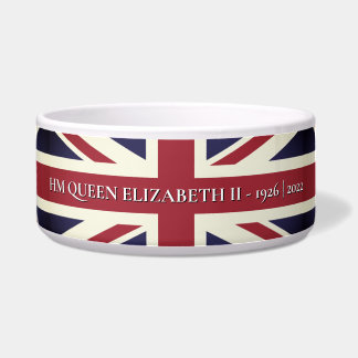 Comedero Queen Elizabeth II Union Jack Pet Bowl