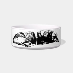 Comedero Quiet Bowl - Silhouette de perro al estilo de la t