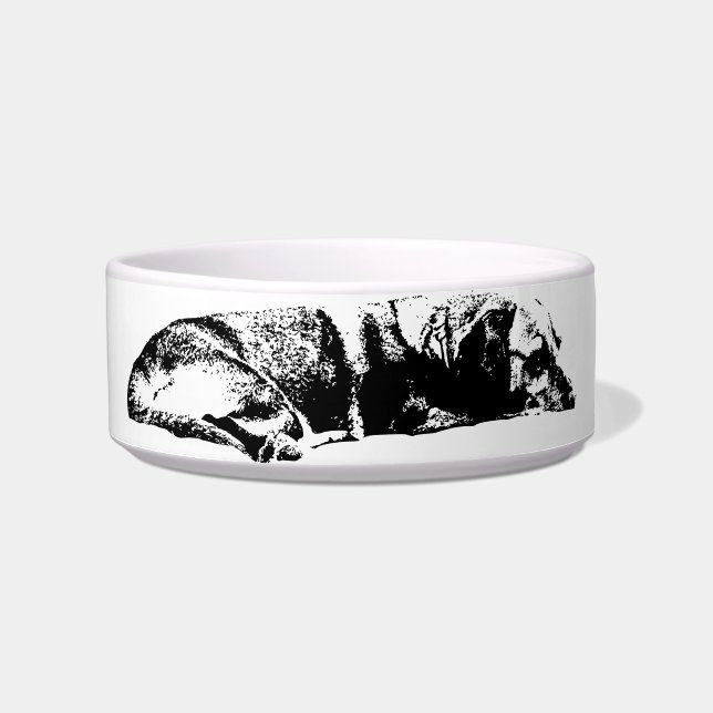 Comedero Quiet Bowl - Silhouette de perro al estilo de la t (Frente)