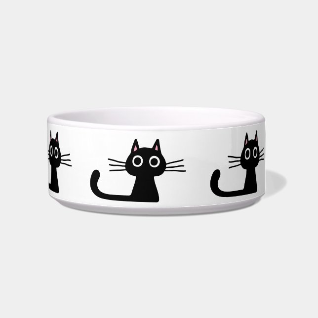 Comedero Quirky Black Kitty Gats | Mascota felino divertido (Derecha)