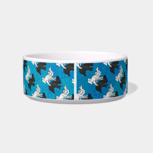 Comedero Rabbit en la sombra sobre el azul