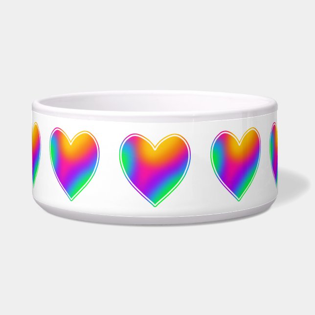 Comedero Rainbow Hearts Pet Bowl (Frente)