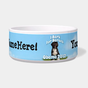 Comedero Raspo para Barack, BO el primer perro Obama