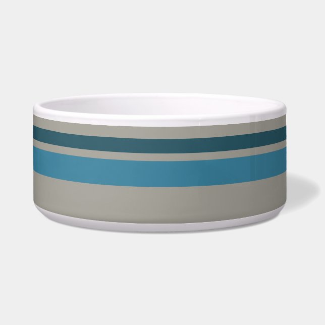 Comedero Rayado azul gris (Frente)