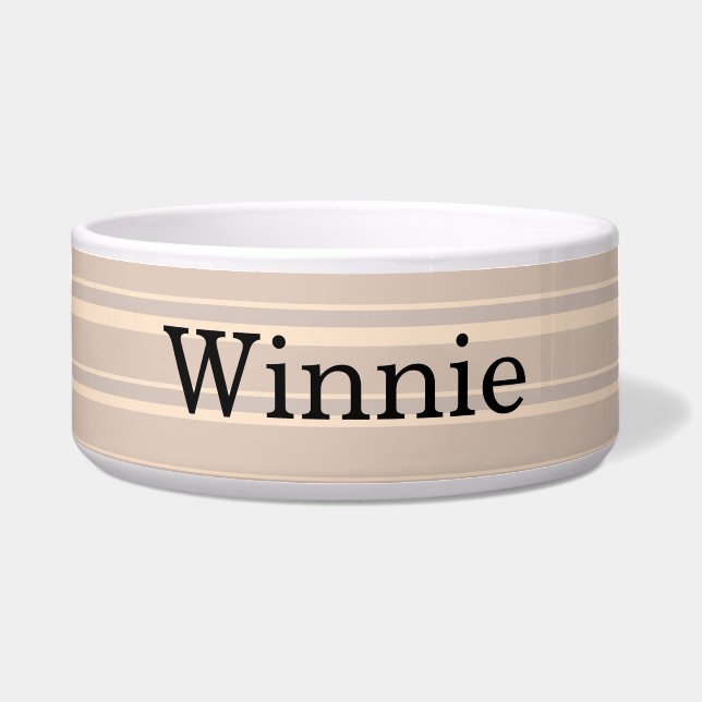 Comedero Rayas Beige (Frente)