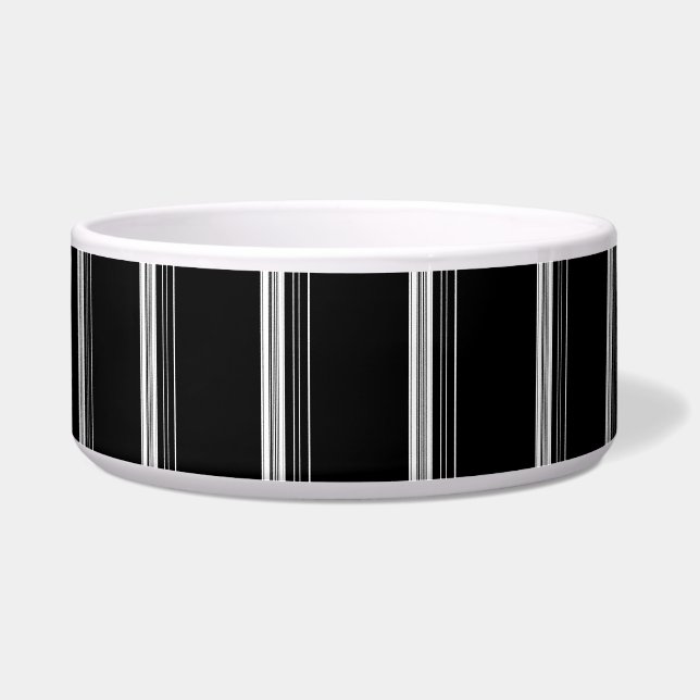 Comedero Rayas blancas y negras chic (Frente)