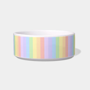 Comedero Rayas en colores pastel del arco iris