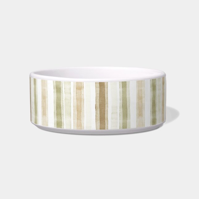 Comedero Rayas Marrones Verdes Crema  (Frente)