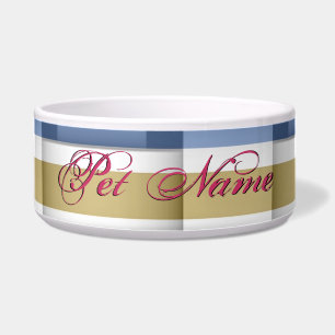 Comedero Rayas moccasin blanco grisáceas personalizado cuen