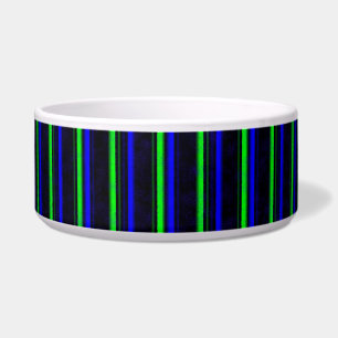 Comedero rayas negras verdes azules