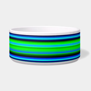 Comedero rayas verdes, azules, negras