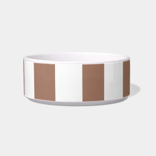 Comedero Rayas verticales vintage Mocha Mousse Blanco