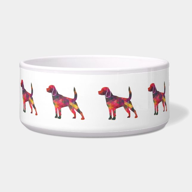 Comedero Raza de perro Beagle Silueta geográfica múltiple (Frente)