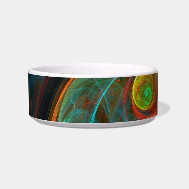 Comedero Reborn Blue Abstract Art Cat Bowl (Frente)
