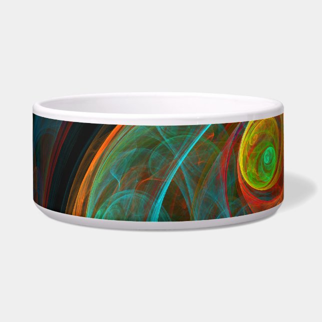 Comedero Reborn Blue Abstract Art Dog Bowl (Frente)
