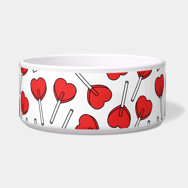 Comedero Red Lollipops, Heart Lollipops, Lollipop Pattern (Frente)