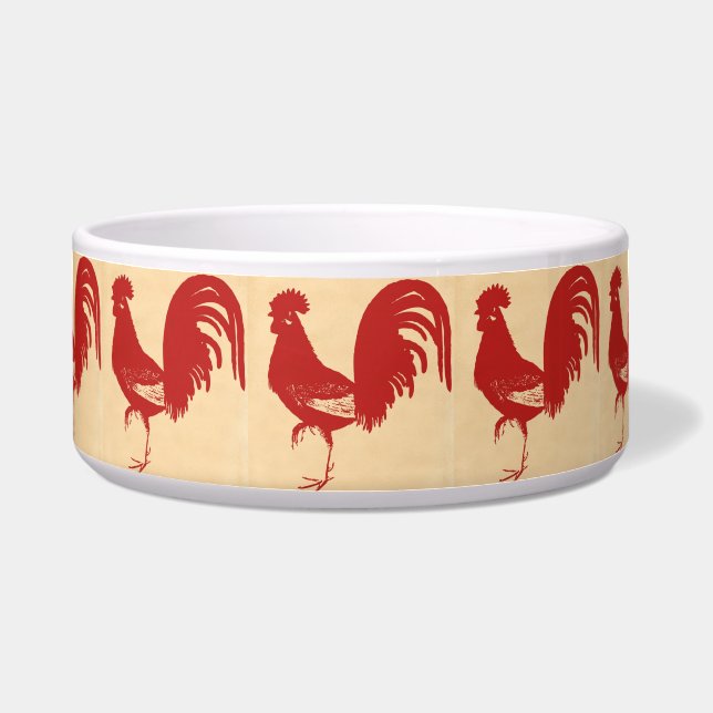 Comedero Red Rooster Pet Bowl (Frente)