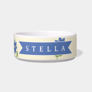 Comedero Regalo con nombre personalizado de patrón de flor 