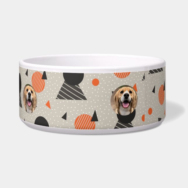 Comedero Regalo de amante del perro moderno Monogramed Nomb (Derecha)