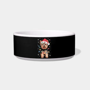 Comedero Regalo de Navidad de Yorkie Perro Largo
