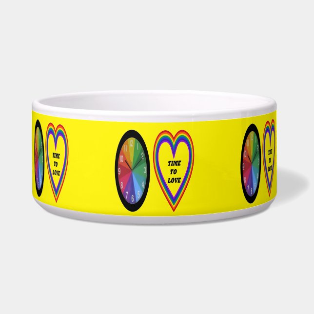Comedero Reloj arcoiris y tiempo del corazón para amar (Frente)