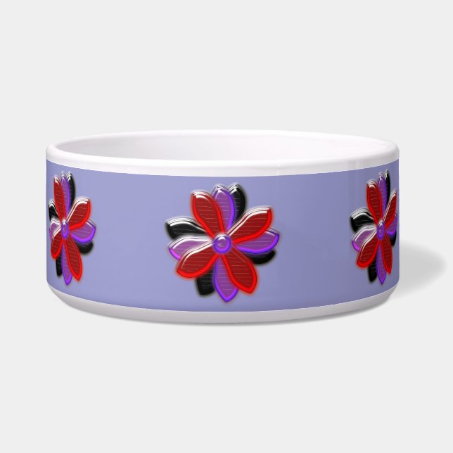 Comedero Reluciente Daisy Flower Dog Bowl (Frente)