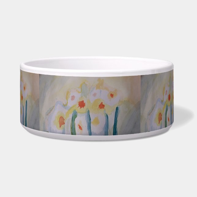 Comedero Resumen Daffodils Ceramic Pet Bowl (Frente)