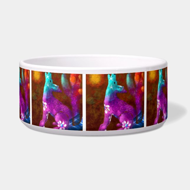 Comedero Resumen de Coyote Arte Saguaro Cactus Deert Brown (Frente)