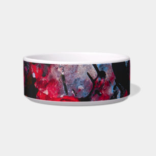 Comedero Resumen de Geode Crystal Agate Rojo