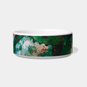 Comedero Resumen de Geode de Cristal Verde Moss Agate