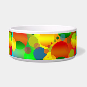Comedero Resumen Diseño de círculos multicolores -23089
