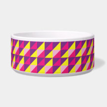 Resumen geométrico retro rosa morado y amarillo