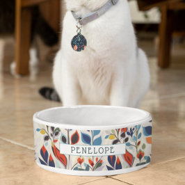 Comedero Resumen moderno Floral escandinava | Monograma