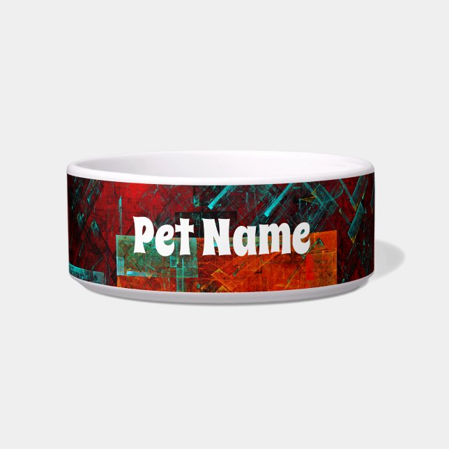 Comedero Resumen Patrón artístico moderno de Guay colorido (Frente)