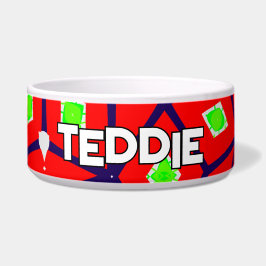 Comedero Resumen Verde Rojo Brillante