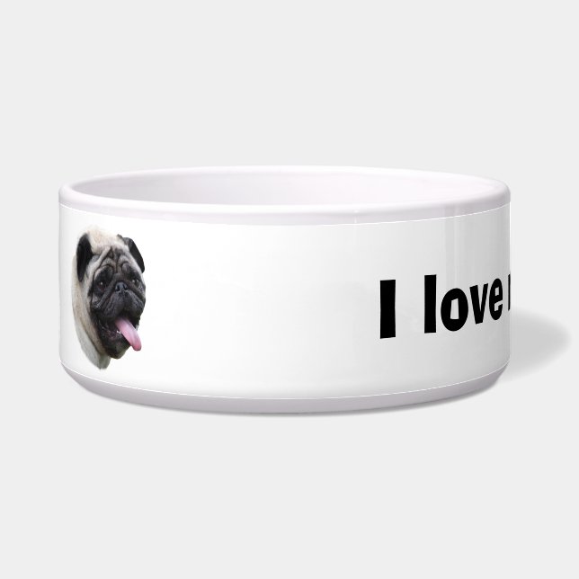 Comedero Retrato de la foto del mascota del perro del barro (Izquierda)