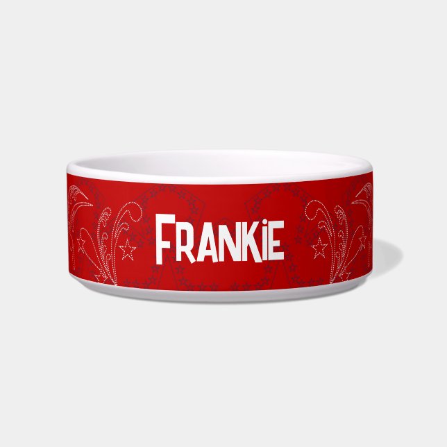 Comedero Retro Red Bandana Personalizada (Frente)