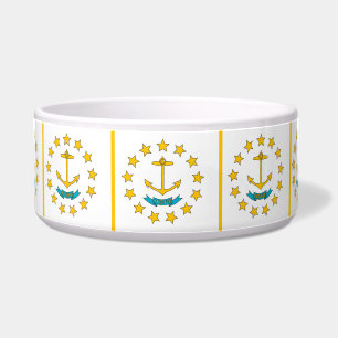 Comedero Rhode Island State Flag Pet Bowl