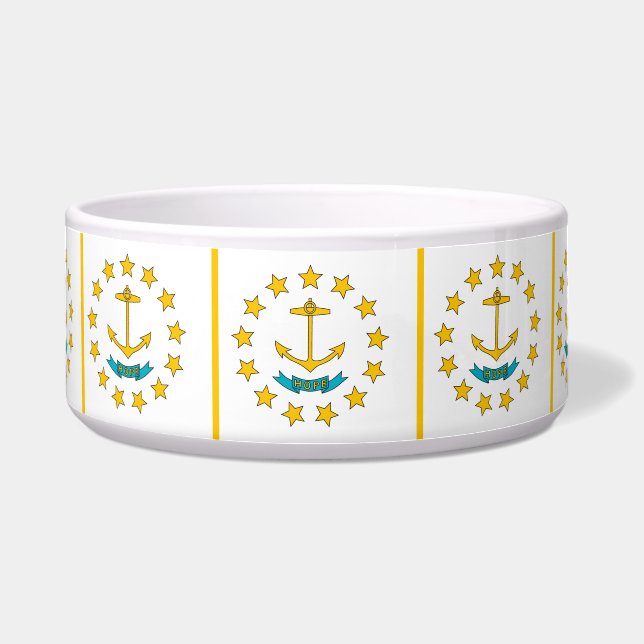Comedero Rhode Island State Flag Pet Bowl (Frente)