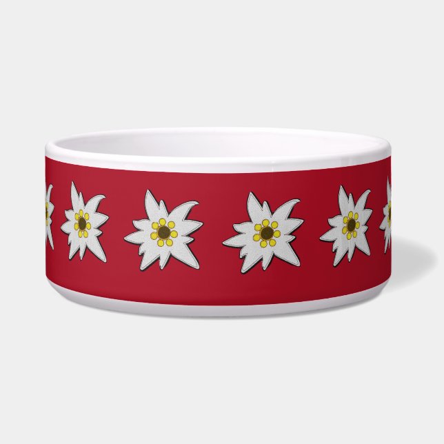 Comedero Rojo con Edelweiss Bowl (Frente)