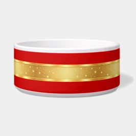 Comedero Rojo y dorado de luz de estrellas