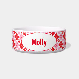 Comedero Rojo y Rosa de arglos y Paw Cardíaca