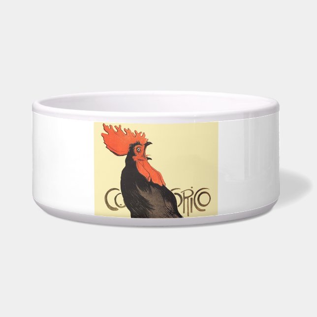 Comedero Rooster Steinlen Cocorico Arte francés (Frente)