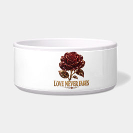 Comedero Rosa de Cristal Rubí - El Amor Nunca se Desvanece