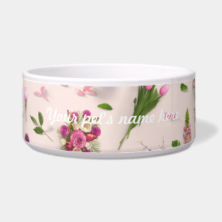 Comedero Rosa dispersado de las flores