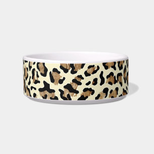 Comedero Rosa elegante del leopardo con clase