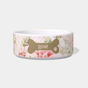 Comedero Rosa Floral Sonrojado