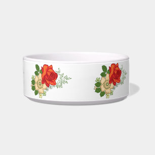 Comedero Rosa Roja y Margaritas